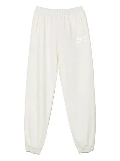 Elisabetta Franchi La Mia Bambina Kids' Elasticated-ankles Logo Track Pants In Gray
