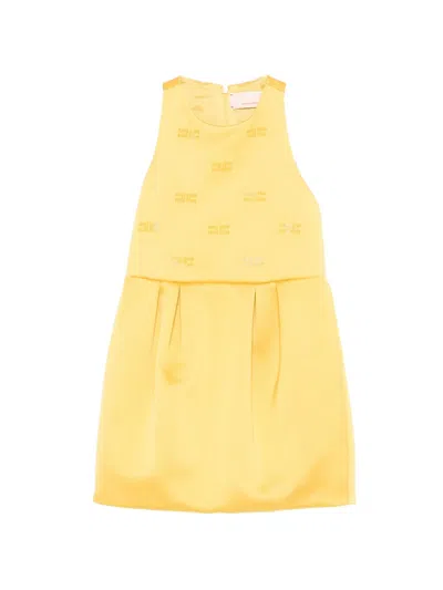 Elisabetta Franchi La Mia Bambina Kids' Embellished Dress In Yellow