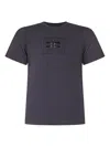Elisabetta Franchi La Mia Bambina Embossed T-shirt In Black
