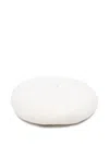 Elisabetta Franchi La Mia Bambina Embroidered-logo Wool Beret In White