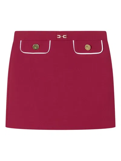 Elisabetta Franchi La Mia Bambina Kids' Faux Pockets Skirt In Pink