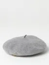 Elisabetta Franchi La Mia Bambina Felt Beret In Gray