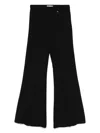 Elisabetta Franchi La Mia Bambina Flared Trousers In Black