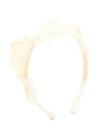Elisabetta Franchi La Mia Bambina Kids' Floral-appliqué Headband In 黄色