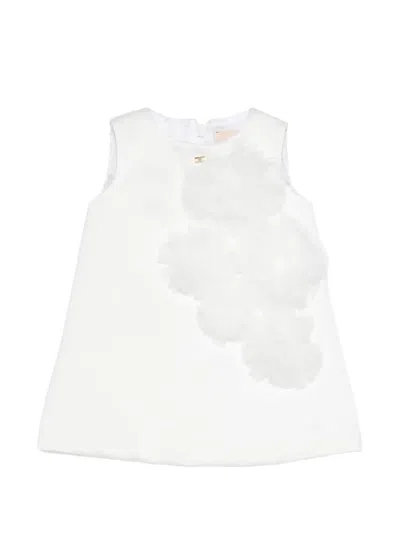 Elisabetta Franchi La Mia Bambina Babies' Floral Dress In White