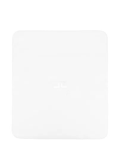 Elisabetta Franchi La Mia Bambina Floral-embroidered Blanket In White