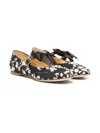 Elisabetta Franchi La Mia Bambina Floral-print Ballet Flats In Black