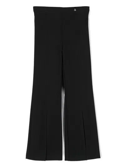 ELISABETTA FRANCHI LA MIA BAMBINA FRONT-SLIT FLARED TROUSERS
