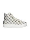 Elisabetta Franchi La Mia Bambina Geometric-pattern Sneakers In White