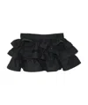 Elisabetta Franchi La Mia Bambina Gonna Nera Baby Girl In Popeline Di Cotone In Black