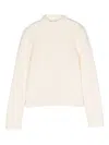 Elisabetta Franchi La Mia Bambina High-neck Jumper In Neutrals