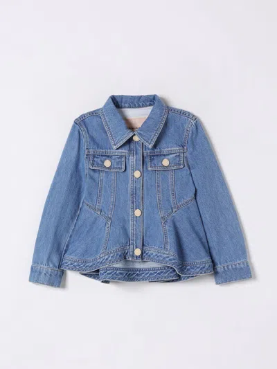 Elisabetta Franchi La Mia Bambina Kids' Jacke  Kinder Farbe Denim