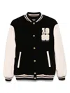 Elisabetta Franchi La Mia Bambina Colour-block Varsity Jacket In Black