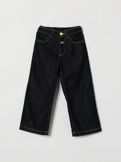 Elisabetta Franchi La Mia Bambina Jeans Kids Color Denim In Black