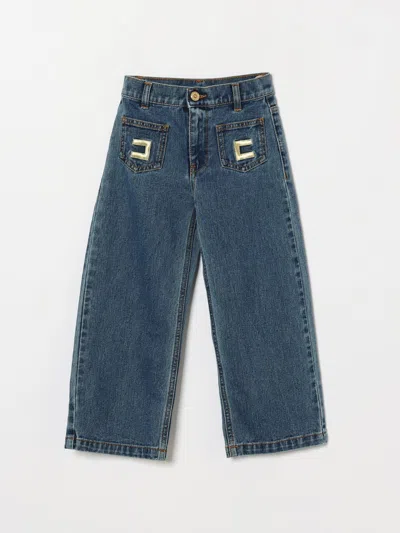 Elisabetta Franchi La Mia Bambina Jeans Kids Color Denim In Blue