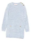 Elisabetta Franchi La Mia Bambina Kids' Knitted Dress In Blue