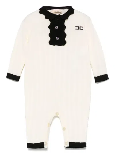 Elisabetta Franchi La Mia Bambina Babies' Knitted Rompers In White