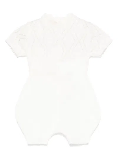 Elisabetta Franchi La Mia Bambina Babies' Knitted Shorties In White
