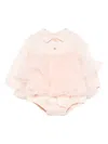 Elisabetta Franchi La Mia Bambina Layered-ruffle Body In Pink