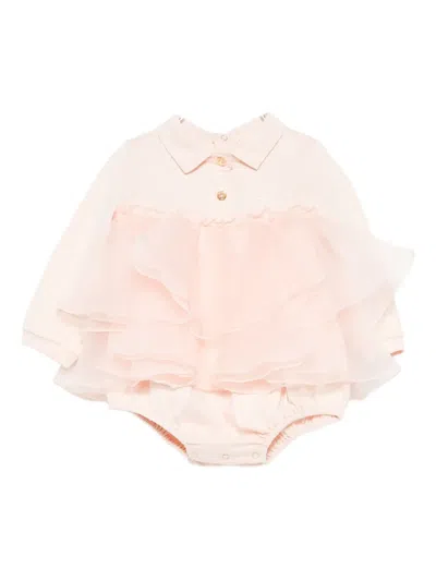Elisabetta Franchi La Mia Bambina Babies' Layered-ruffle Body In Pink