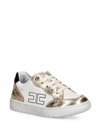 Elisabetta Franchi La Mia Bambina Kids' Leather Sneakers In Multi