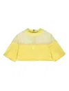 Elisabetta Franchi La Mia Bambina Logo-appliqué Cropped Top In Yellow
