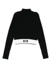 Elisabetta Franchi La Mia Bambina Kids' Logo-band Sweater In Black