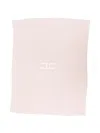 Elisabetta Franchi La Mia Bambina Logo-detail Knitted Baby Blanket In Pink