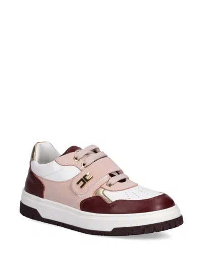 Elisabetta Franchi La Mia Bambina Kids' Logo-detail Leather Sneakers In Multi