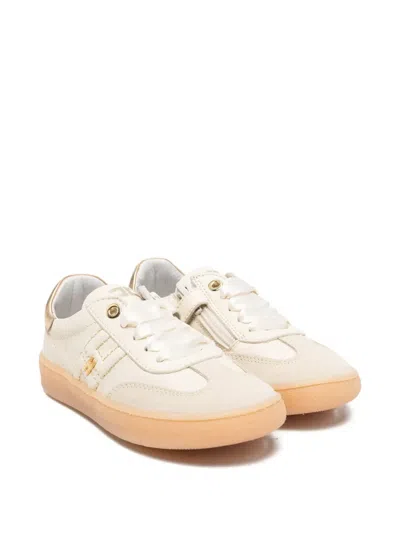 Elisabetta Franchi La Mia Bambina Kids' Logo-detail Sneakers In Neutral