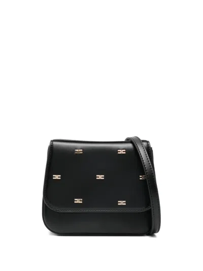 Elisabetta Franchi La Mia Bambina Kids' Logo-embellished Flap Mini Crossbody Bag In Pink