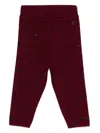 Elisabetta Franchi La Mia Bambina Logo-embellished Leggings In Burgundy