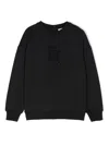 Elisabetta Franchi La Mia Bambina Kids' Logo-embellished Sweatshirt In Black