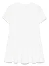 Elisabetta Franchi La Mia Bambina Logo-embroidered Dress In White