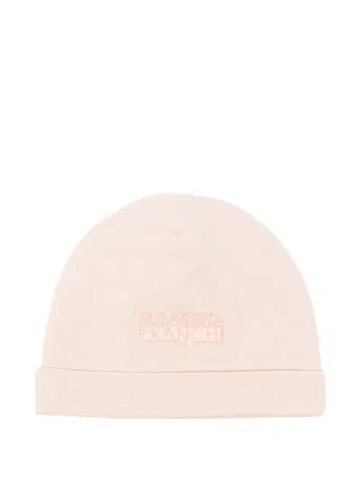 Elisabetta Franchi La Mia Bambina Babies' Logo-embroidered Hat In Pink