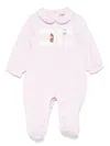 Elisabetta Franchi La Mia Bambina Logo-embroidered Pajamas In Purple