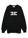 Elisabetta Franchi La Mia Bambina Logo-embroidered Sweatshirt In Black