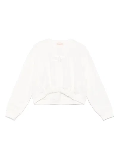 ELISABETTA FRANCHI LA MIA BAMBINA LOGO-EMBROIDERED SWEATSHIRT