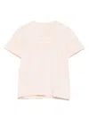 Elisabetta Franchi La Mia Bambina Logo-embroidered T-shirt In Pink