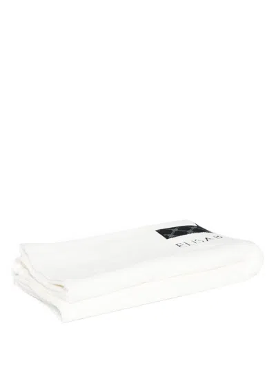 Elisabetta Franchi La Mia Bambina Logo-embroidered Towel (155cm X 90cm) In White