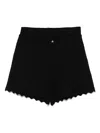 Elisabetta Franchi La Mia Bambina Logo-jacquard Shorts In Black