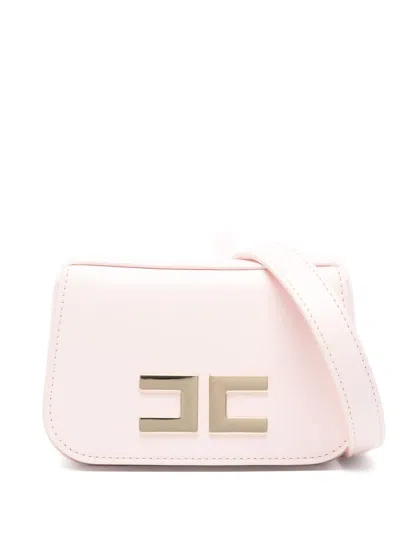 Elisabetta Franchi La Mia Bambina Kids' Logo-lettering Cross Body Bag In Pink