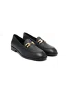 Elisabetta Franchi La Mia Bambina Logo-palque Loafers In 999 Nero