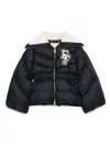 Elisabetta Franchi La Mia Bambina Logo-patch Puffer Jacket In 黑色
