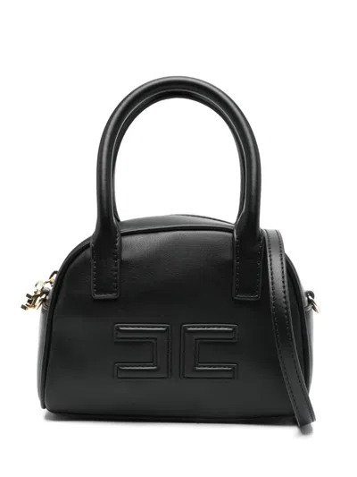Elisabetta Franchi La Mia Bambina Kids' Logo-patch Tote Bag In Black