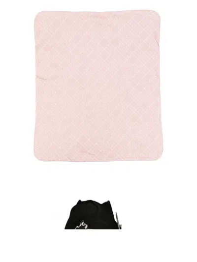 Elisabetta Franchi La Mia Bambina Logo-pattern Blanket In Pink