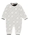 Elisabetta Franchi La Mia Bambina Logo-pattern Rompers In White