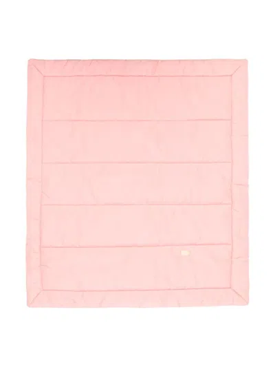 Elisabetta Franchi La Mia Bambina Logo-plaque Blanket In Pink