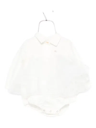 Elisabetta Franchi La Mia Bambina Babies' Logo-plaque Body In White