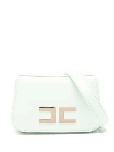Elisabetta Franchi La Mia Bambina Kids' Logo-plaque Cross Body Bag In Green